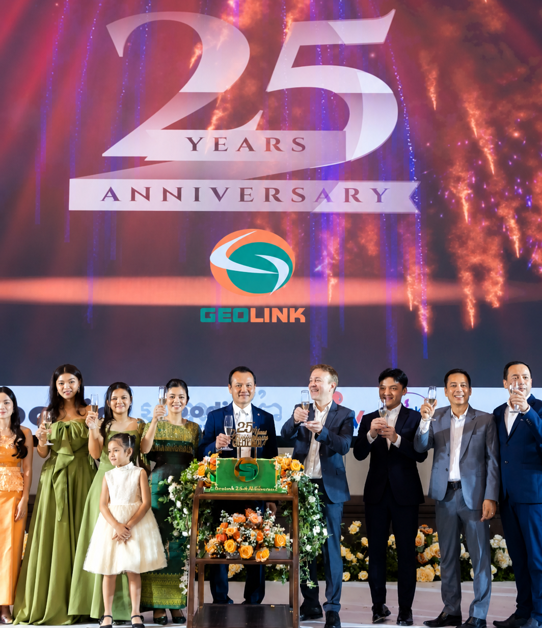 Geolink's 25th anniversary celebration with company leaders and team members
